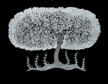 Malerei mit dem Titel "Tree Of Life" von Rahul Shyam, Original-Kunstwerk, Acryl
