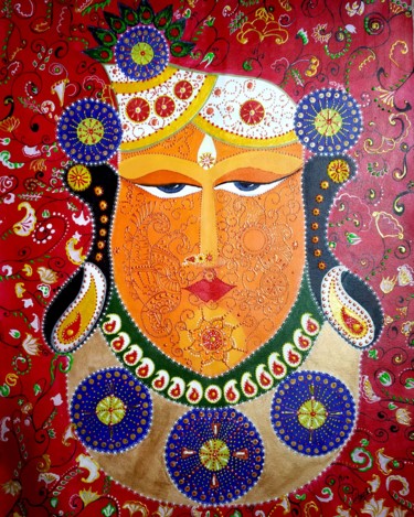 Peinture intitulée "Jagannatha" par Deepti Tripathi, Œuvre d'art originale, Acrylique