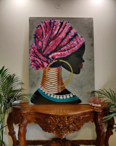 Painting titled "Gypsy girl" by Rahul Madhu Singh, Original Artwork, Oil