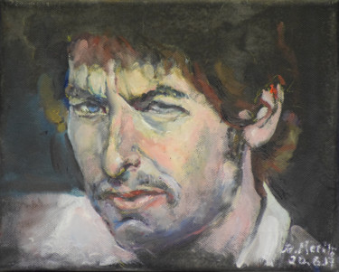 Painting titled "Bob Dylan" by Raija Merilä, Original Artwork, Oil