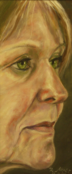 Картина под названием "Portrait of Vuokko" - Raija Merilä, Подлинное произведение искусства, Масло