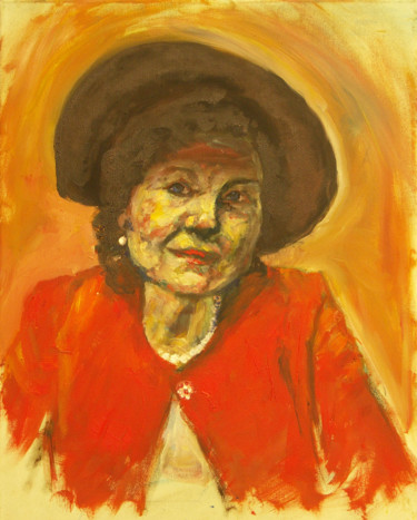 Peinture intitulée "Portrait of Silvia…" par Raija Merilä, Œuvre d'art originale, Huile