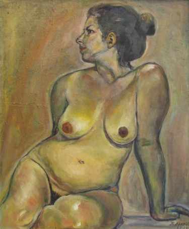 Painting titled "Ida" by Raija Merilä, Original Artwork, Oil