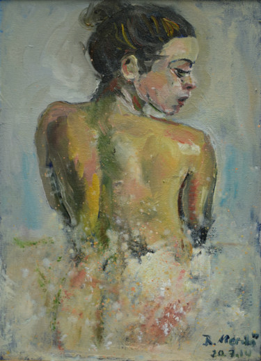 Pintura titulada "Bather" por Raija Merilä, Obra de arte original, Oleo