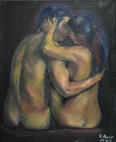 Painting titled "You and Me by Raija…" by Raija Merilä, Original Artwork, Oil