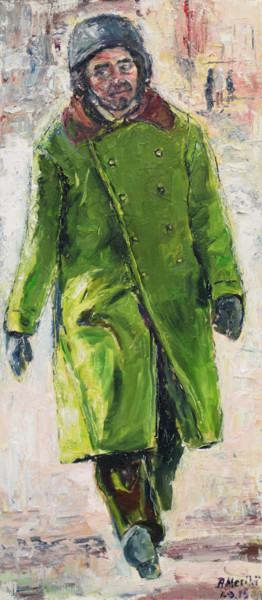 Malerei mit dem Titel "Leaving Montmartre" von Raija Merilä, Original-Kunstwerk