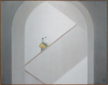 Painting titled "Treppe" by Raimo Bergt, Original Artwork, Acrylic
