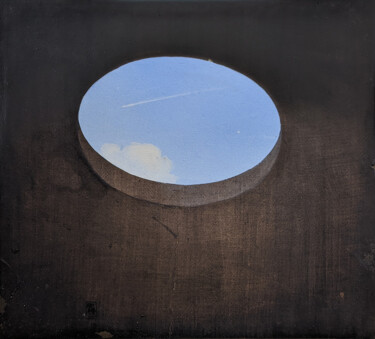 Malarstwo zatytułowany „Oculus” autorstwa Raimo Bergt, Oryginalna praca, Akryl Zamontowany na Panel drewniany