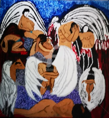 Pintura titulada "Angeli e demoni deg…" por Raiquen Arduini, Obra de arte original