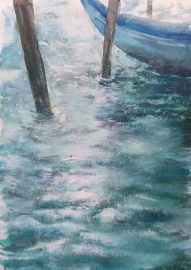 Malerei mit dem Titel "Гондола" von Raisa Nikolaeva, Original-Kunstwerk, Aquarell