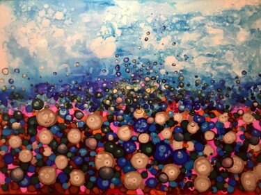 Painting titled "The formula,mix med…" by Raissa Kagan, Original Artwork, Ink