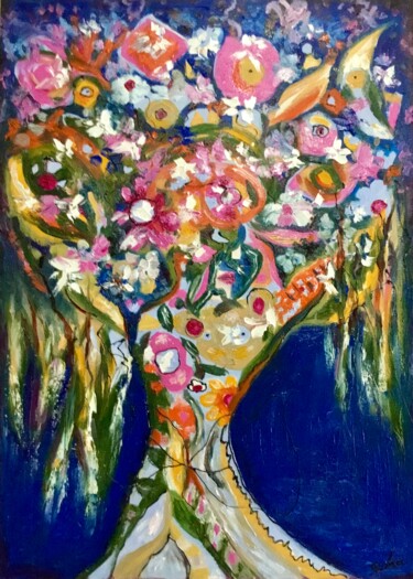 Schilderij getiteld "Del fondo de mi cor…" door Raissa Kagan, Origineel Kunstwerk, Olie