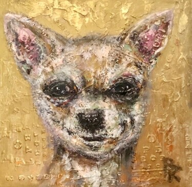 Peinture intitulée "Chihuahua painting,…" par Raissa Kagan, Œuvre d'art originale, Acrylique