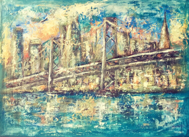 Painting titled "SAN FRANCISCO AT SU…" by Raissa Kagan, Original Artwork, Oil