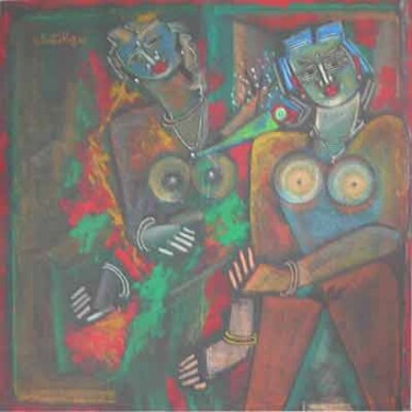 Painting titled "Women" by Raj, Original Artwork
