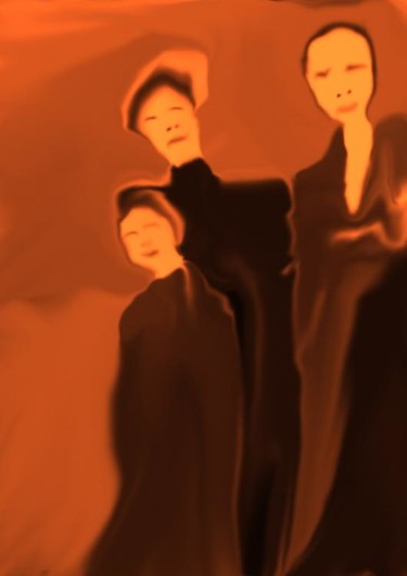 Arts numériques intitulée "Trio d'asie" par Said Benkiran, Œuvre d'art originale