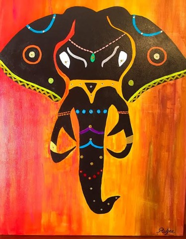 Peinture intitulée "Ganesh" par Radjee, Œuvre d'art originale