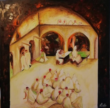 Painting titled "once upon a time in…" by Rajha Bouguerra, Original Artwork, Acrylic