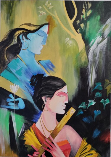 Peinture intitulée "Hand Made Original…" par Raju Ganta, Œuvre d'art originale, Acrylique