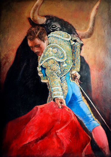 Pittura intitolato "Vicious Black-end B…" da Rakhmet Redzhepov, Opera d'arte originale, Olio Montato su Telaio per barella i…