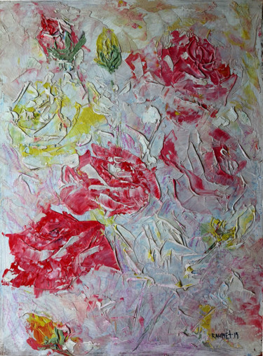 Pittura intitolato "Red Roses" da Rakhmet Redzhepov, Opera d'arte originale, Acrilico