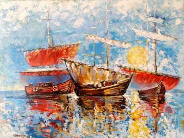 Peinture intitulée "Bay" par Rakhmet Redzhepov, Œuvre d'art originale, Acrylique