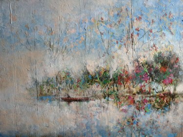 Painting titled "Morning on the Lake" by Rakhmet Redzhepov, Original Artwork, Acrylic
