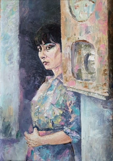 Painting titled "Sister (Dzahan)" by Rakhmet Redzhepov, Original Artwork, Oil