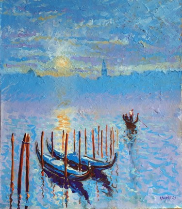 Venice 2 Painting titled "Venice 2" by Rahmet, Original Art, Acrylic