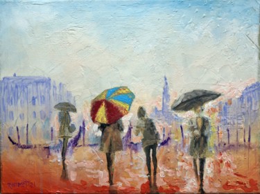 Ζωγραφική με τίτλο "Summer Rain in Veni…" από Rakhmet Redzhepov, Αυθεντικά έργα τέχνης, Λάδι