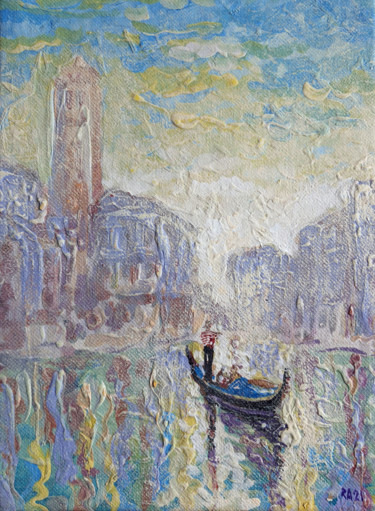Картина под названием "Sunny day in Venice" - Rakhmet Redzhepov, Подлинное произведение искусства, Акрил
