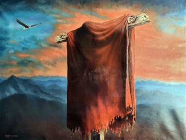 Картина под названием "Sindone" - Rakhmet Redzhepov, Подлинное произведение искусства, Масло