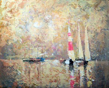 Pintura intitulada "Sea and Sky" por Rakhmet Redzhepov, Obras de arte originais, Acrílico