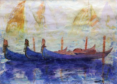 Tekening getiteld "Gondola Dream of Sa…" door Rakhmet Redzhepov, Origineel Kunstwerk, Acryl