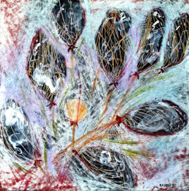 Zeichnungen mit dem Titel "Leaves" von Rakhmet Redzhepov, Original-Kunstwerk, Acryl