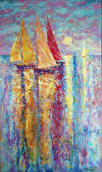 Картина под названием "Three Feet Under Ke…" - Rakhmet Redzhepov, Подлинное произведение искусства, Акрил Установлен на Дере…