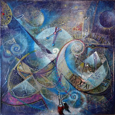 Картина под названием "Her Universe." - Rakhmet Redzhepov, Подлинное произведение искусства, Акрил Установлен на Деревянная…