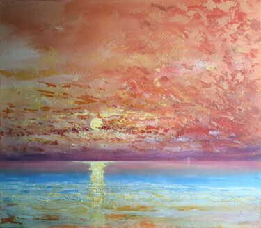 Malerei mit dem Titel "Sea  of Serenity." von Rakhmet Redzhepov, Original-Kunstwerk, Acryl Auf Keilrahmen aus Holz montiert