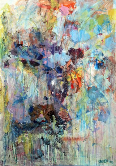 Peinture intitulée "Fantasy with Flower…" par Rakhmet Redzhepov, Œuvre d'art originale, Acrylique