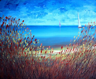 Картина под названием "Dunes Sea" - Rakhmet Redzhepov, Подлинное произведение искусства, Масло Установлен на Деревянная рама…