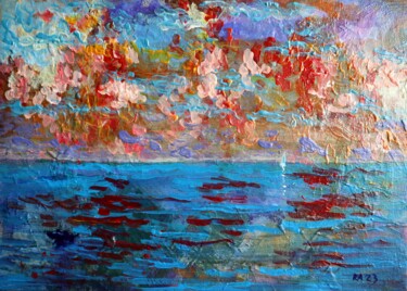 Pintura intitulada "Sea 10" por Rakhmet Redzhepov, Obras de arte originais, Óleo Montado em Cartão