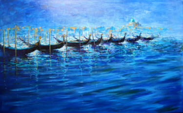 Malarstwo zatytułowany „Venice Blue” autorstwa Rakhmet Redzhepov, Oryginalna praca, Olej