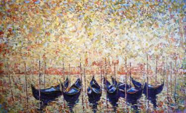 Картина под названием "Venice Gold" - Rakhmet Redzhepov, Подлинное произведение искусства, Масло