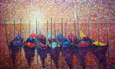 Картина под названием "Venice Red" - Rakhmet Redzhepov, Подлинное произведение искусства, Масло