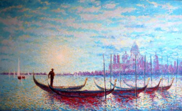 Peinture intitulée "Venetian Serenity" par Rakhmet Redzhepov, Œuvre d'art originale, Huile