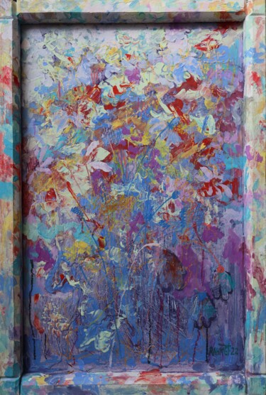 Peinture intitulée "Flowers Joy" par Rakhmet Redzhepov, Œuvre d'art originale, Huile