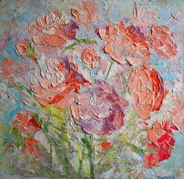 Peinture intitulée "Roses 12" par Rakhmet Redzhepov, Œuvre d'art originale, Huile