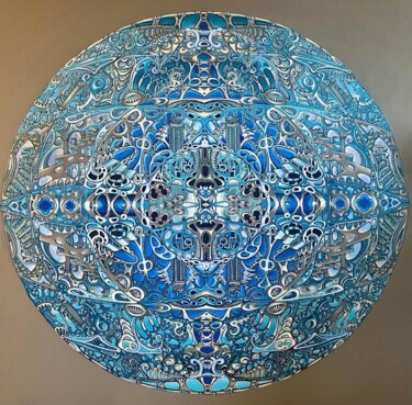 "Mandala 1" başlıklı Tablo Ralf Abati tarafından, Orijinal sanat, Akrilik Ahşap Sedye çerçevesi üzerine monte edilmiş