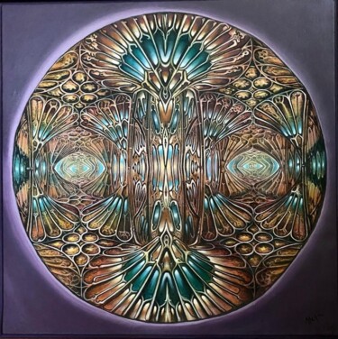 "Gotisches Mandala" başlıklı Tablo Ralf Abati tarafından, Orijinal sanat, Akrilik Ahşap Sedye çerçevesi üzerine monte edilmiş