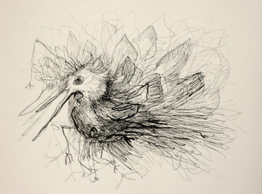 Dessin intitulée "Bird / Ptaszydło" par Justyna Ralicka, Œuvre d'art originale, Autre